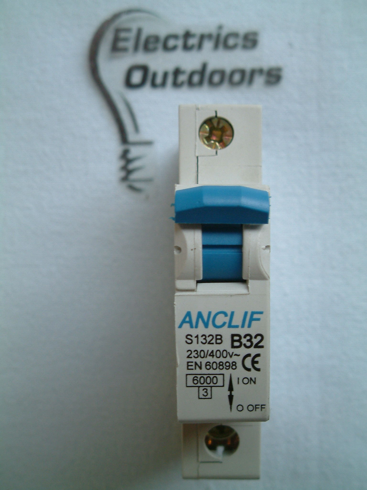 ANCLIF 32 AMP CURVE B 6kA 230V SINGLE POLE MCB CIRCUIT BREAKER S132B BS EN 60898