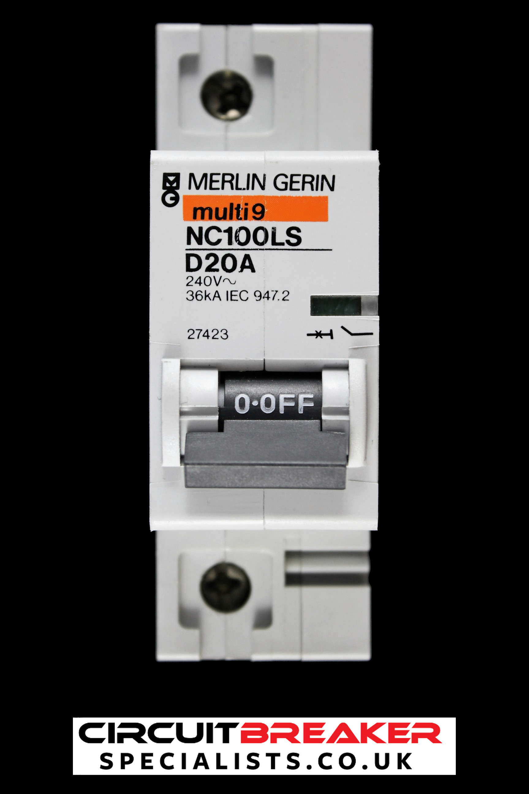 MERLIN GERIN 20 AMP CURVE D 36kA MCB CIRCUIT BREAKER NC100LS 27423