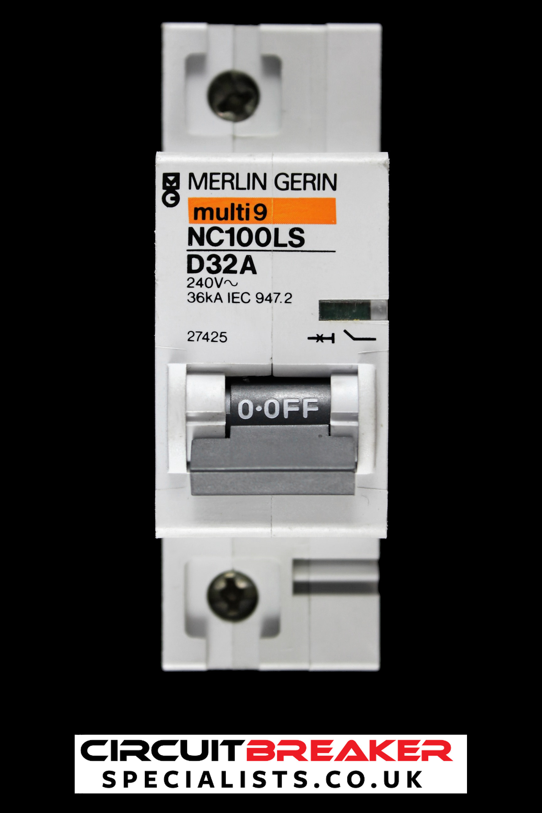 MERLIN GERIN 32 AMP CURVE D 36kA MCB CIRCUIT BREAKER NC100LS 27425