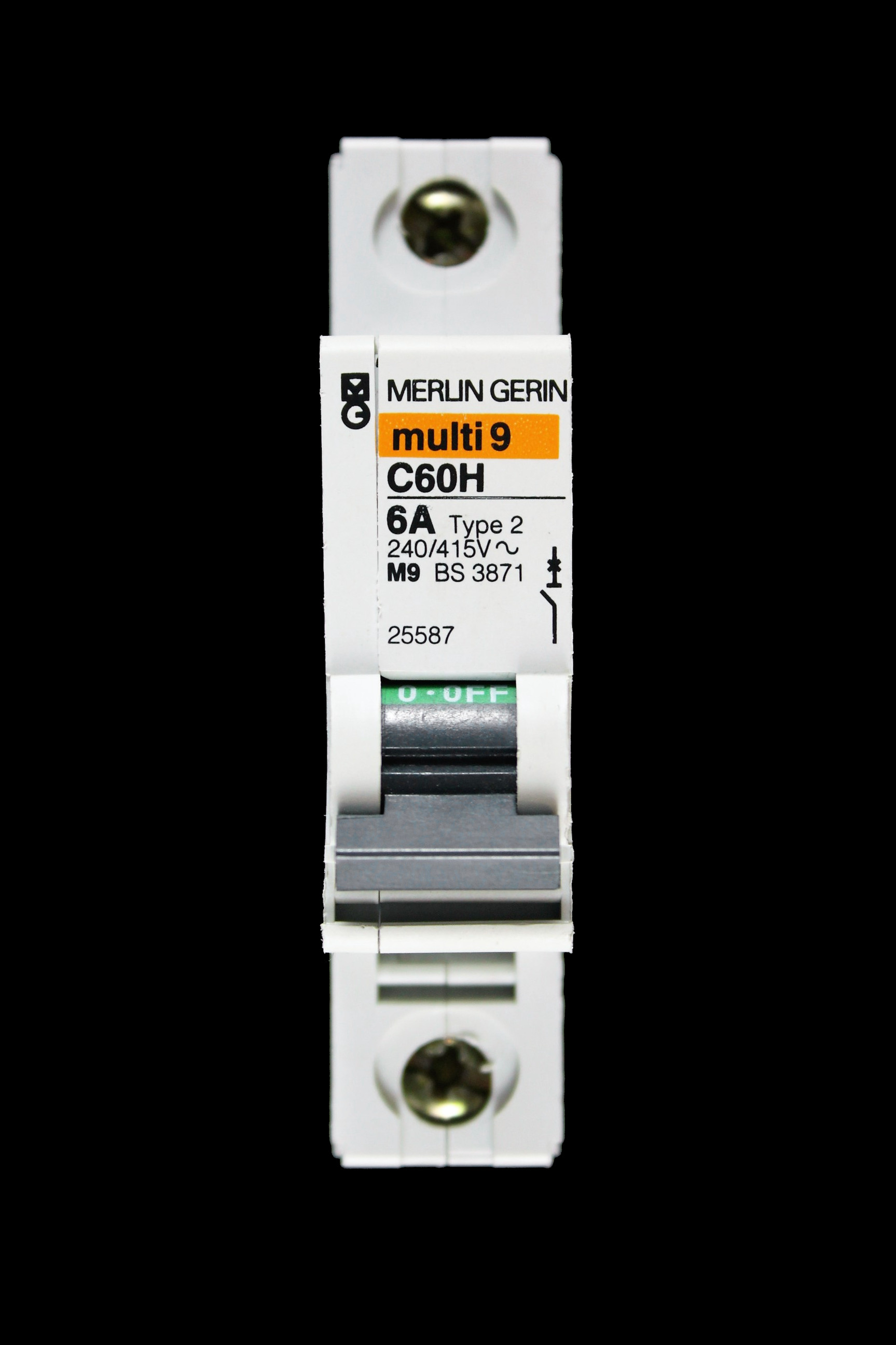 MERLIN GERIN 6 AMP TYPE 2 M9 MCB CIRCUIT BREAKER 25587 C60H