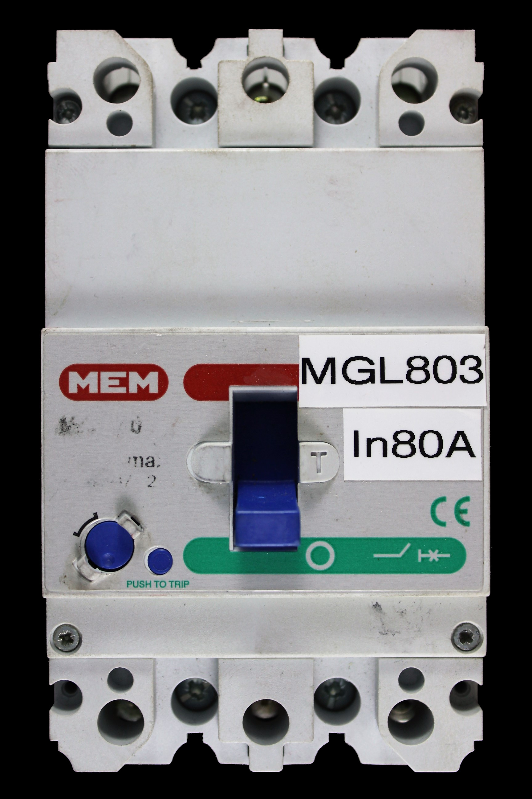 MEM 80 AMP 16kA TRIPLE POLE MCCB MGL803