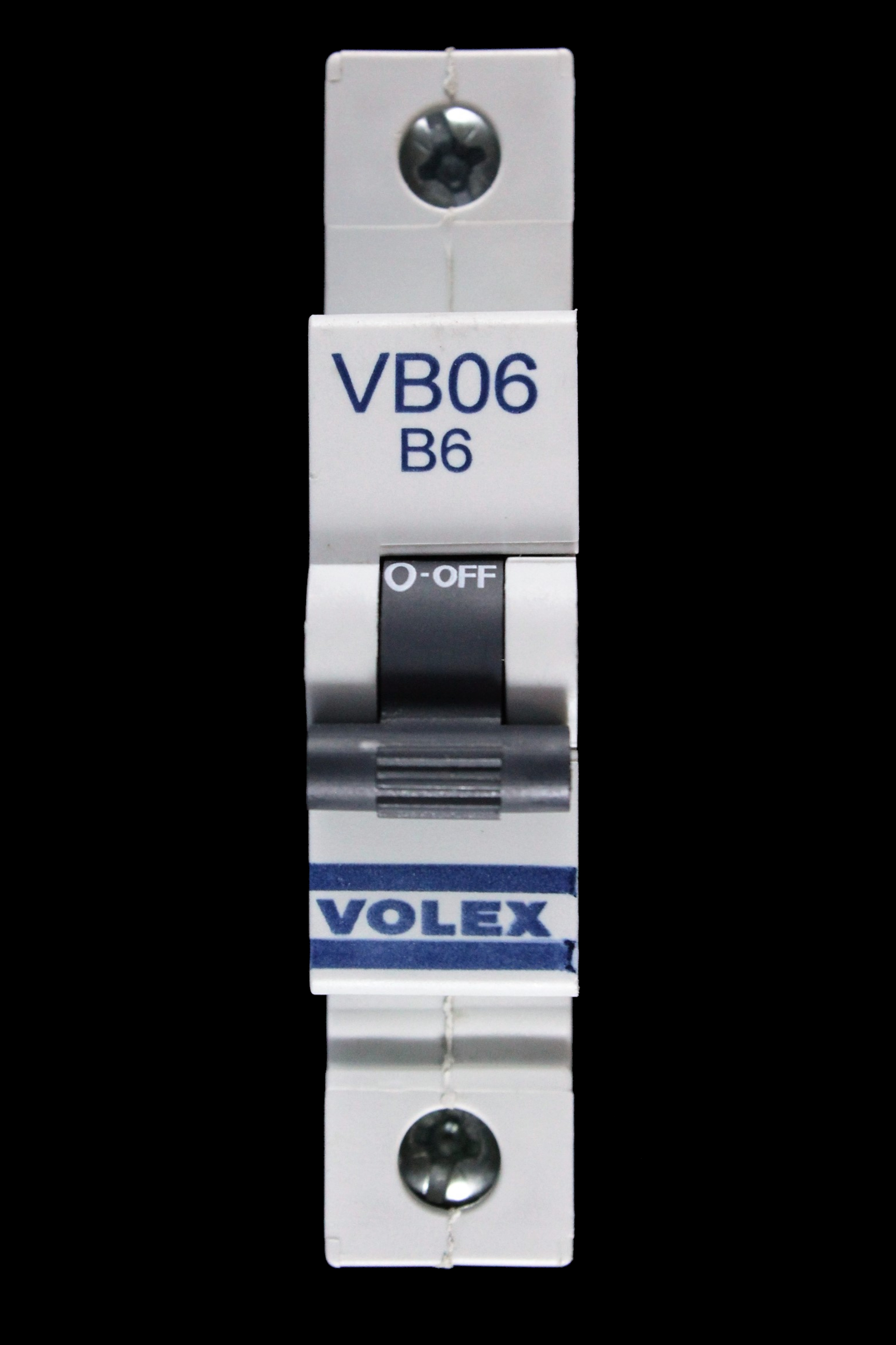 VOLEX 6 AMP CURVE B 6kA MCB CIRCUIT BREAKER VB06 BLACK CLIP