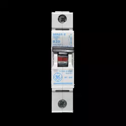 GENERAL ELECTRIC 20 AMP CURVE B 6kA MCB BREAKER SERIES E 628107 V/099-014120