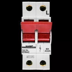 MARBO 80 AMP DOUBLE POLE MAIN SWITCH DISCONNECTOR AC22A SF80A/2