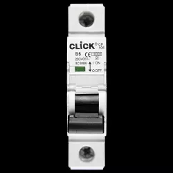 CLICK 6 AMP CURVE B 10kA MCB CIRCUIT BREAKER CP106