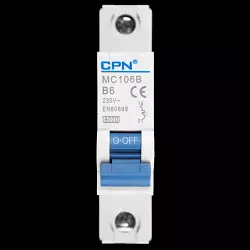 CPN 6 AMP CURVE B 6kA MCB CIRCUIT BREAKER MC106B