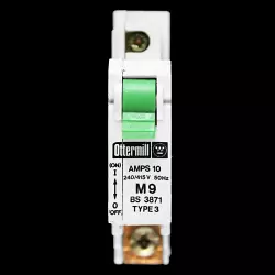 OTTERMILL 10 AMP TYPE 3 M9 MCB CIRCUIT BREAKER SYSTEM T G10