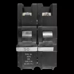 FEDERAL 30 AMP TYPE 4 M5 DOUBLE POLE MCB CIRCUIT BREAKER STAB-LOK NA NA2P30