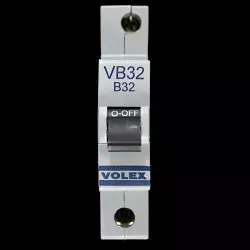 VOLEX 32 AMP CURVE B 6kA MCB CIRCUIT BREAKER VB32 RED CLIP