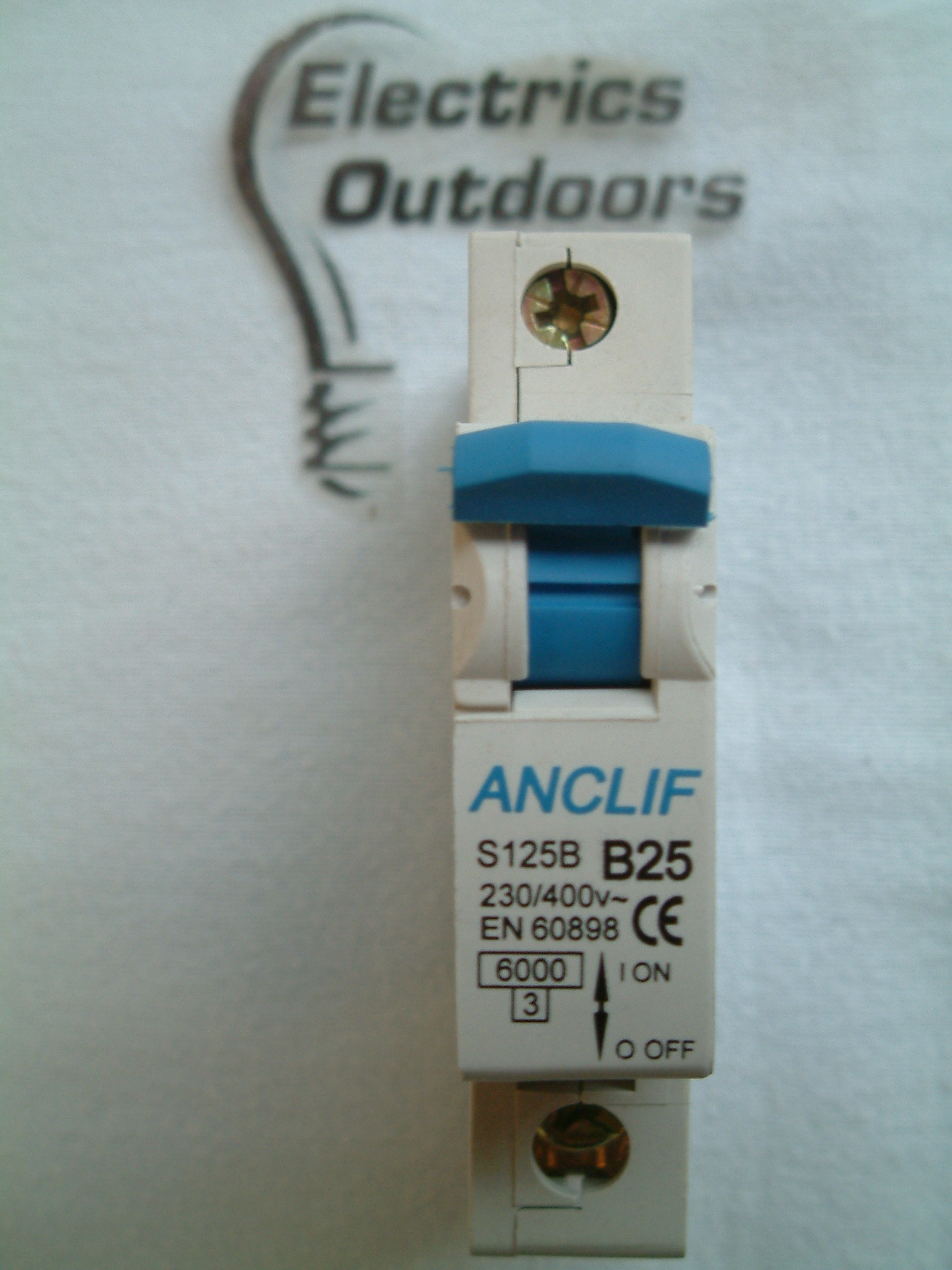 ANCLIF 25 AMP CURVE B 6kA SINGLE POLE MCB CIRCUIT BREAKER 230V S125B BS EN 60898