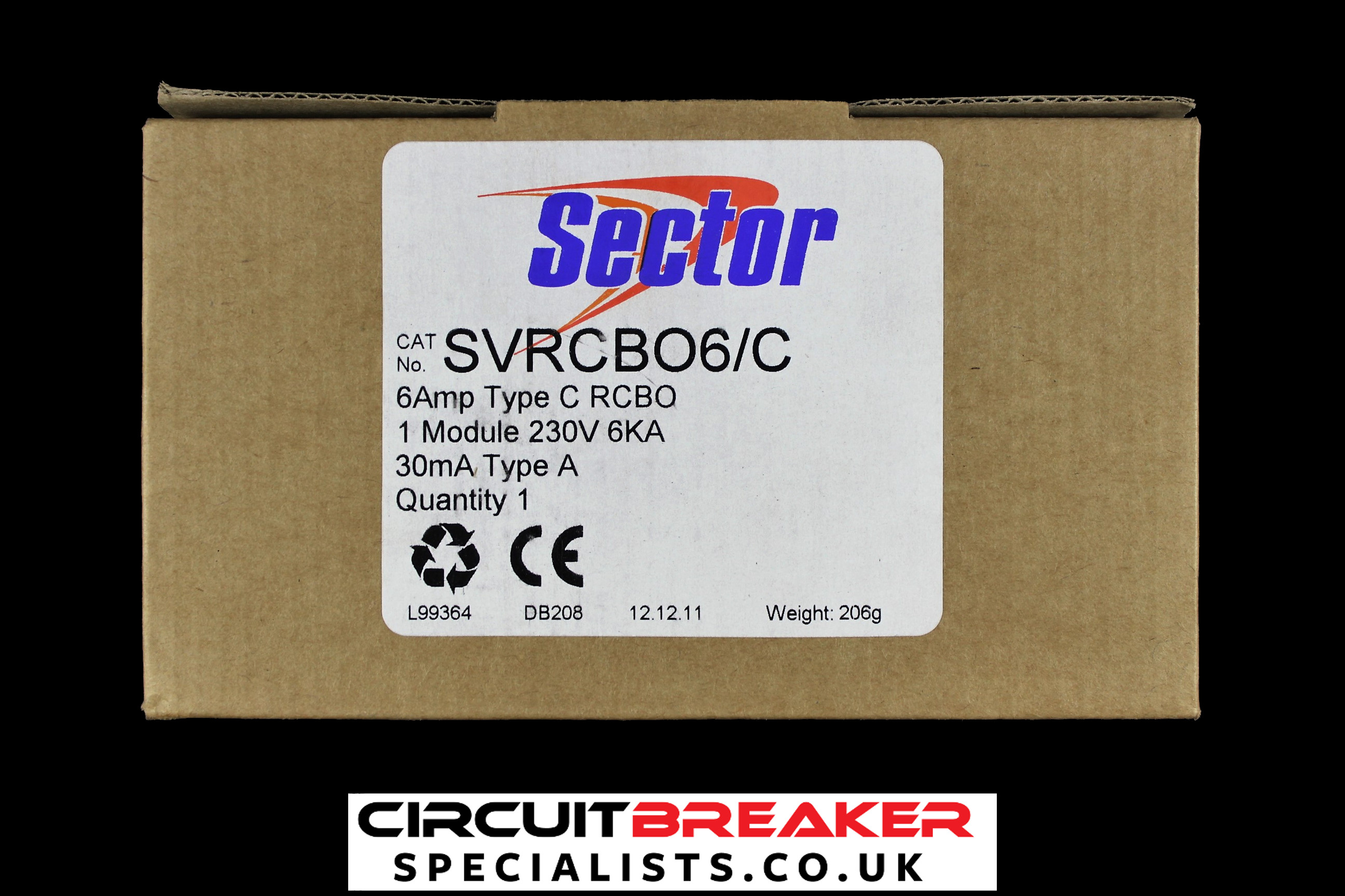 SECTOR 6 AMP TYPE C 6kA 30mA RCBO RCD SVRCBO6/C 