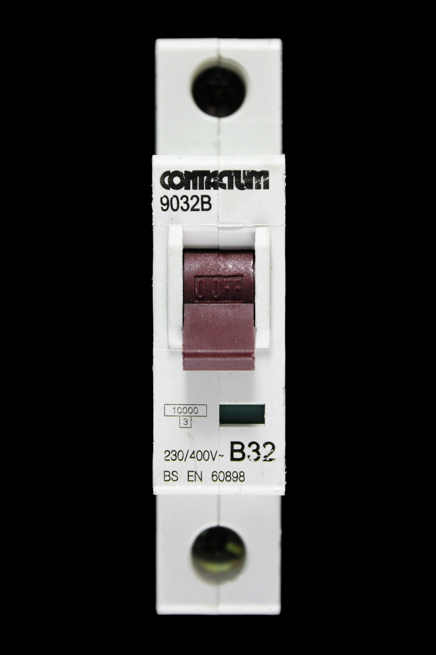 CONTACTUM 32 AMP CURVE B 10kA MCB CIRCUIT BREAKER 9032B BLACK