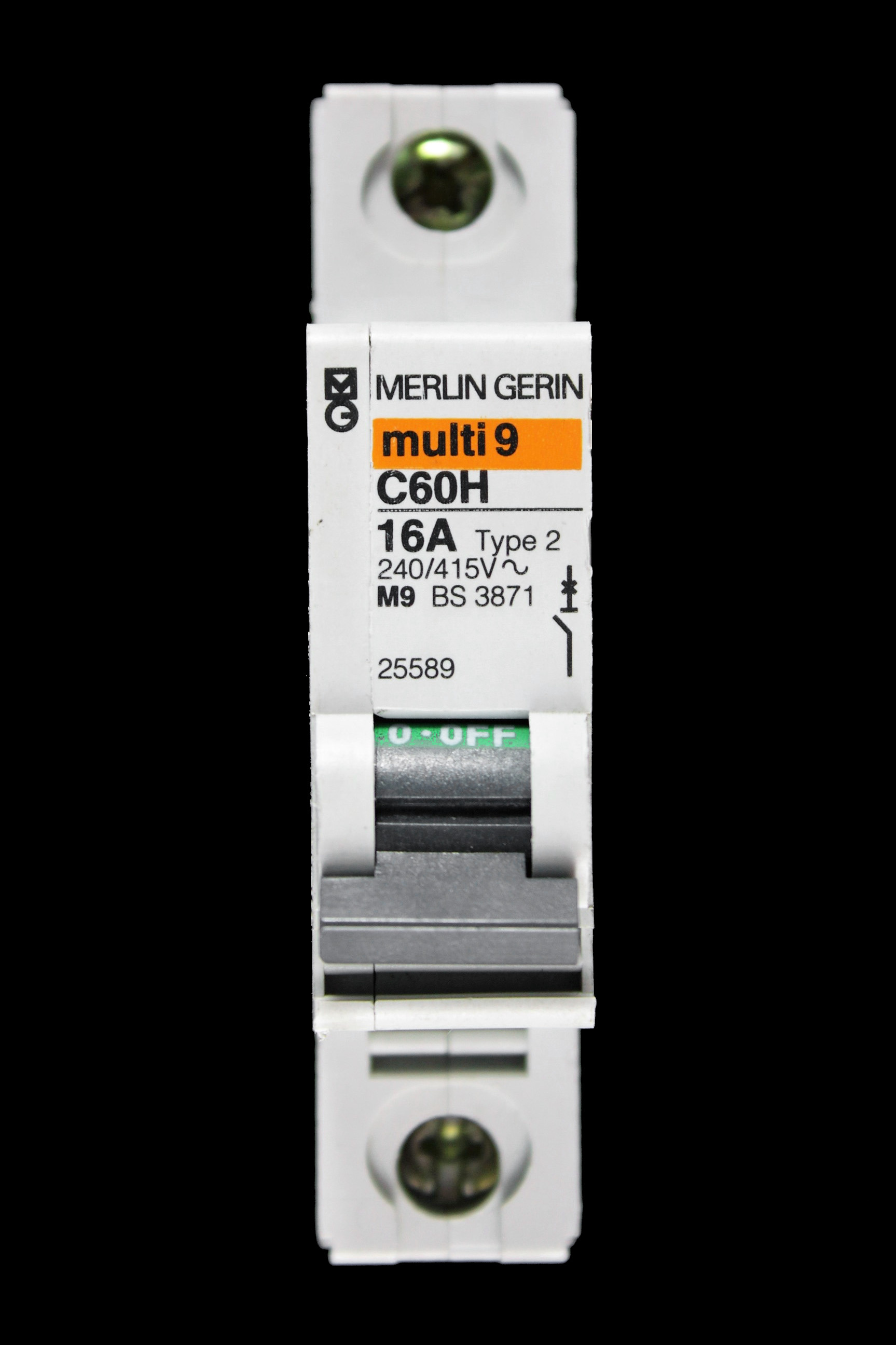 MERLIN GERIN 16 AMP TYPE 2 M9 MCB CIRCUIT BREAKER 25589 C60H MULTI9