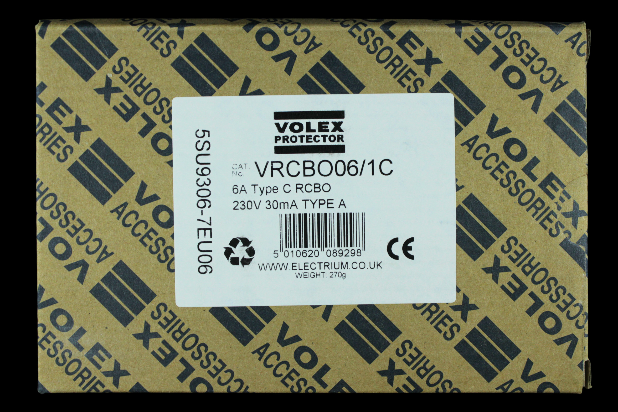 VOLEX 6 AMP CURVE C 6kA 30mA RCBO TYPE A VRCBO06/1C