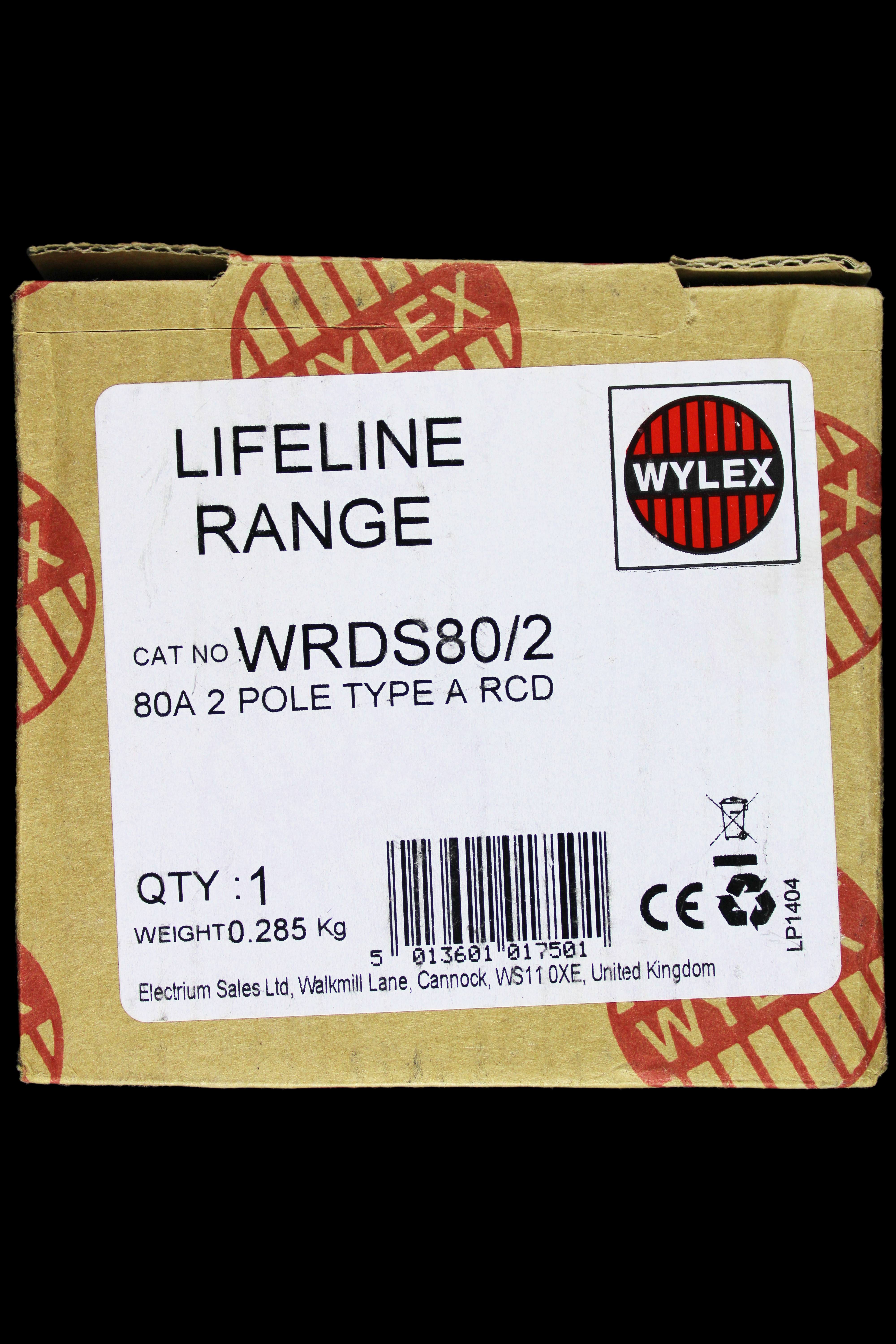 WYLEX 80 AMP 30mA DOUBLE POLE RCD TYPE A WRDS80/2 B6200