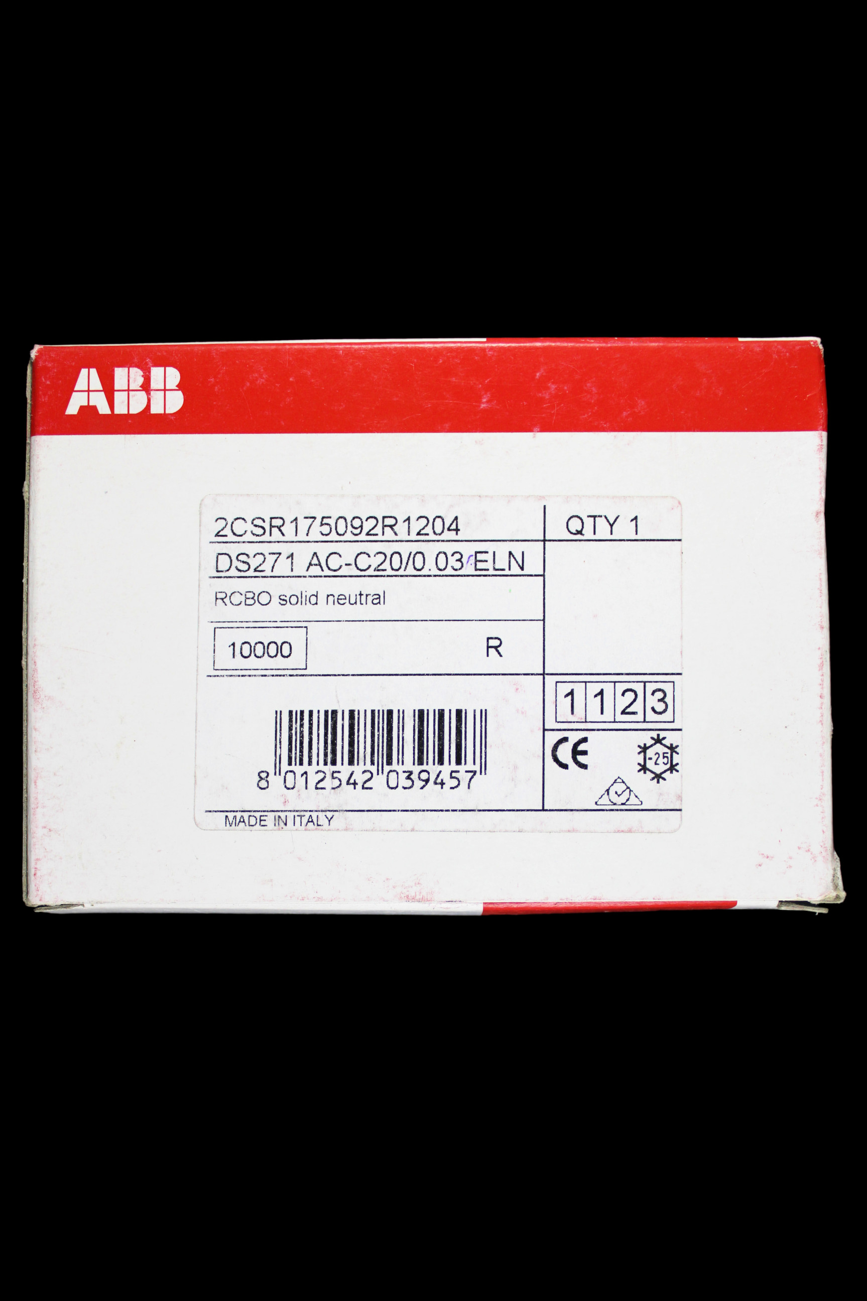 ABB 20 AMP CURVE C 10kA 30mA RCBO TYPE AC AC-C20/0.03 DS271