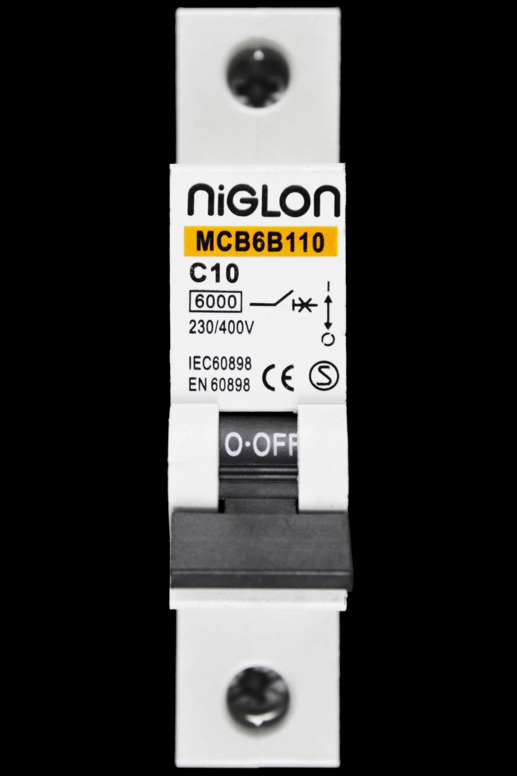 NIGLON 10 AMP CURVE C 6kA MCB CIRCUIT BREAKER MCB6B110