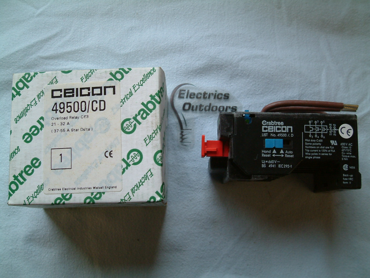 CRABTREE CEICON OVERLOAD RELAY C63 21 - 32 A 49500/CD