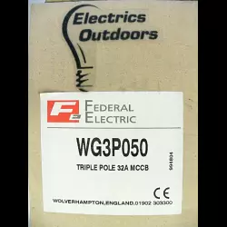 FEDERAL ELECTRIC 50 AMP 25kA TRIPLE POLE MCCB WG3P050