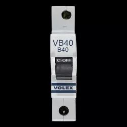VOLEX 40 AMP CURVE B 6kA MCB CIRCUIT BREAKER VB40 RED CLIP