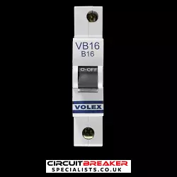 VOLEX 16 AMP CURVE B 6kA MCB CIRCUIT BREAKER VB16 RED CLIP