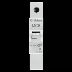CRABTREE 6 AMP CURVE B 6kA MCB CIRCUIT BREAKER STARBREAKER 61/B06 G