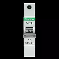 CRABTREE 6 AMP CURVE C 6kA MCB CIRCUIT BREAKER STARBREAKER 61/C06