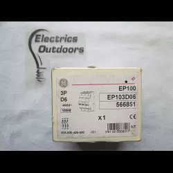 GENERAL ELECTRIC 6 AMP CURVE D 10kA TRIPLE POLE MCB CIRCUIT BREAKER EP103 566851