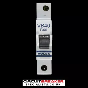 VOLEX 40 AMP CURVE B 6kA MCB CIRCUIT BREAKER VB40 WC