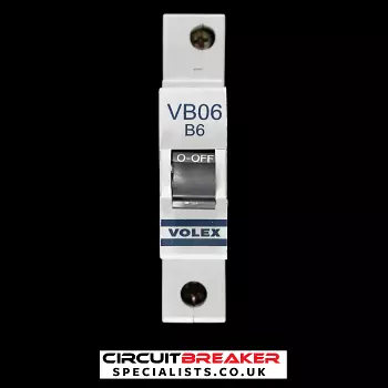 VOLEX 6 AMP CURVE B 6kA MCB CIRCUIT BREAKER VB06 WC
