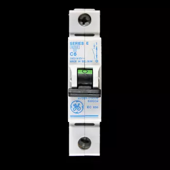 GENERAL ELECTRIC 6 AMP CURVE C 6kA MCB BREAKER SERIES E 628004 V/099-004106